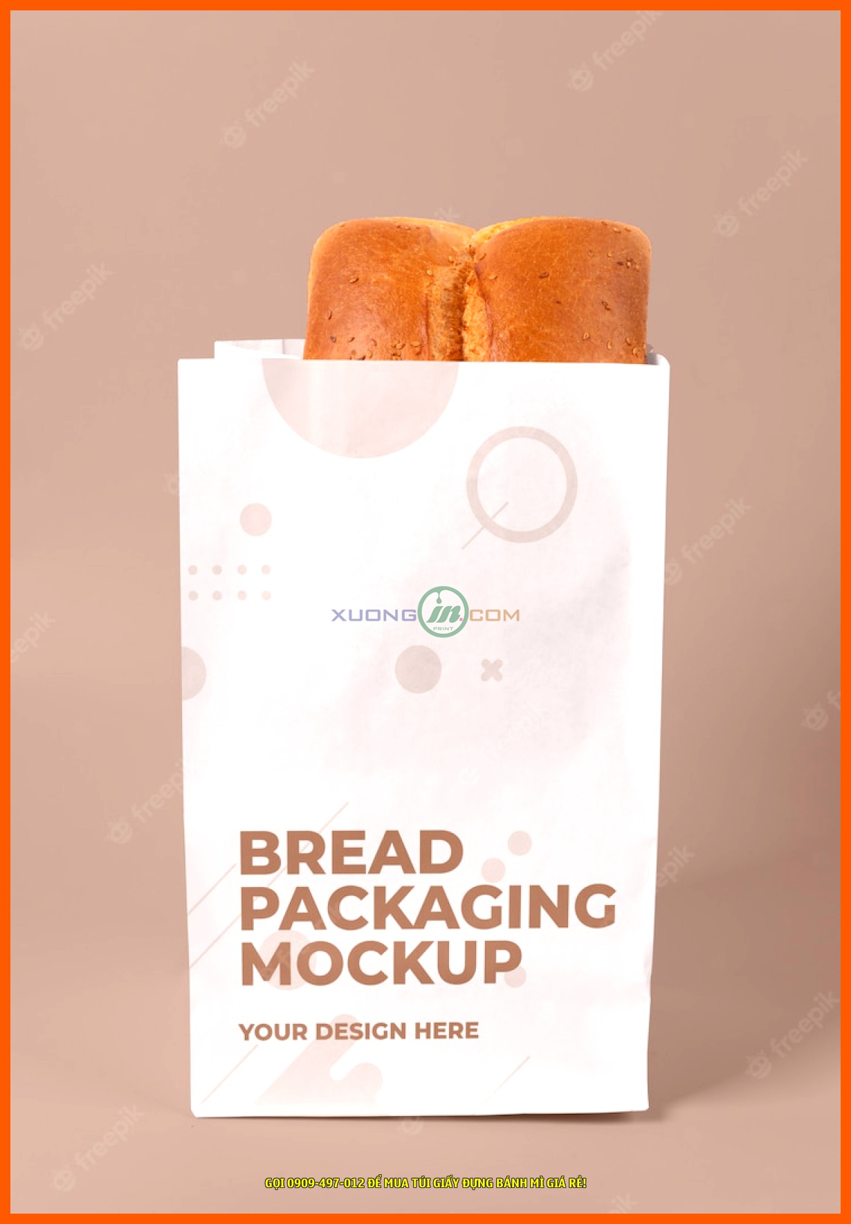 Công ty in chúng tôi sử dụng loại túi giấy kraft để in túi đựng bánh mì cho Quý khách và trên hết là an toàn vệ sinh thực phẩm.