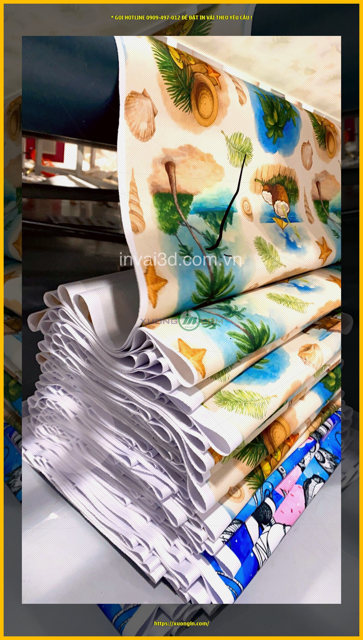 Xưởng in Ngọn Hải Đăng nhận in vải theo yêu cầu tại địa chỉ 26/4A2 Nguyễn Văn Quá, Quận 12, TpHCM. Đây là địa chỉ uy tín của nhiều khách hàng khi đặt in ấn trên vải theo yêu cầu.