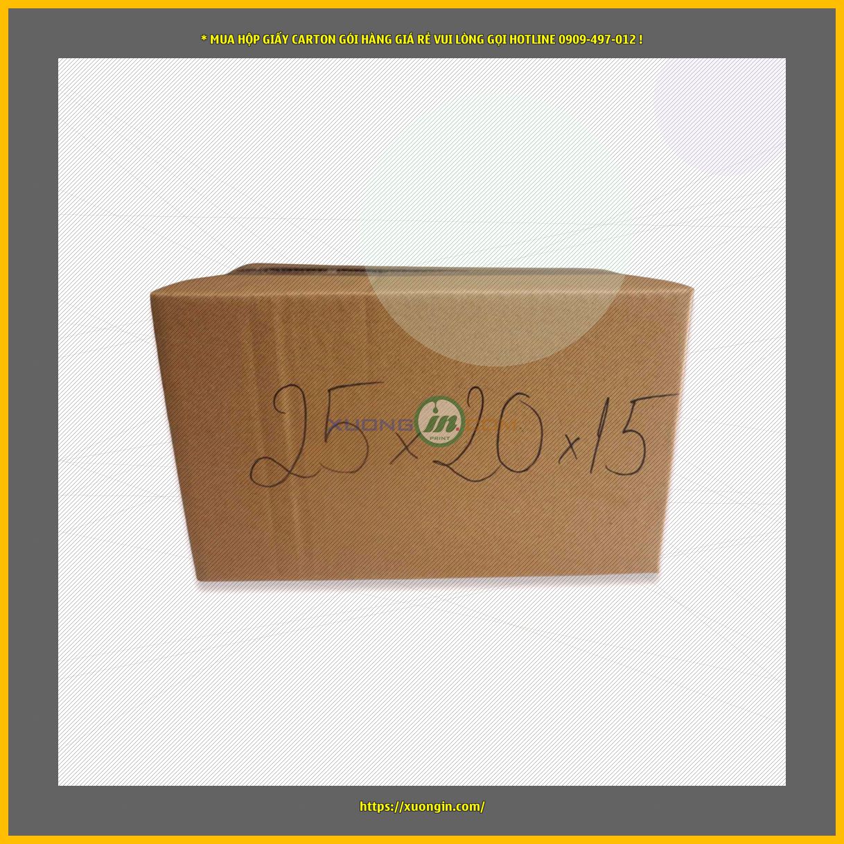 Hộp carton 3 lớp đóng hàng 25x20x15 cm - Combo 500 hộp giá rẻ, giao hàng tận nơi.