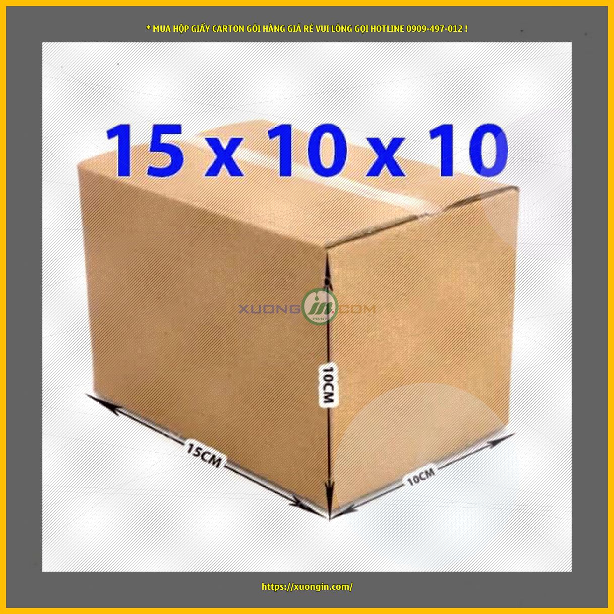 Hộp carton 3 lớp nhỏ đóng hàng 15x10x10 cm - Combo 200 hộp giá rẻ, giao hàng tận nơi.