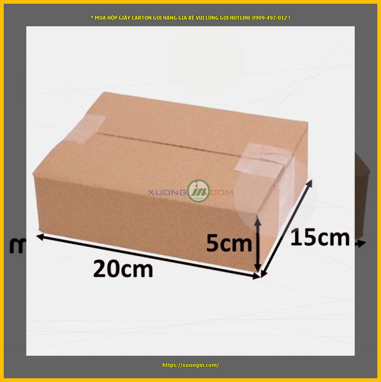 Hộp carton đóng hàng giá rẻ 20x15x5 cm | In hộp carton TpHCM.