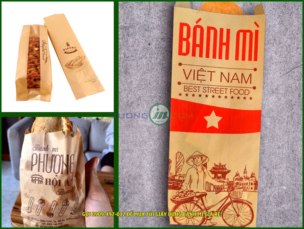 Bao bì đựng bánh mì bằng giấy kraft đang là sự lựa chọn của nhiều thương hiệu bánh mì lớn ở TpHCM, Đà Nẵng và Hà Nội