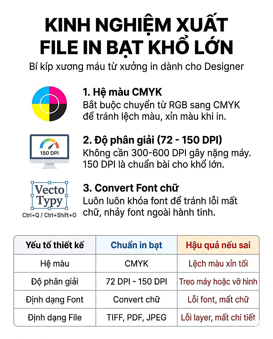Kinh nghiệm xuất file in bạt khổ lớn