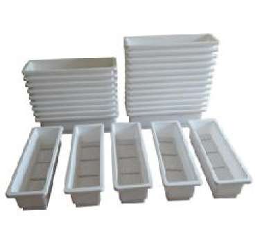 Chậu nhựa hình chữ nhật trồng rau ban công, rau sân thượng